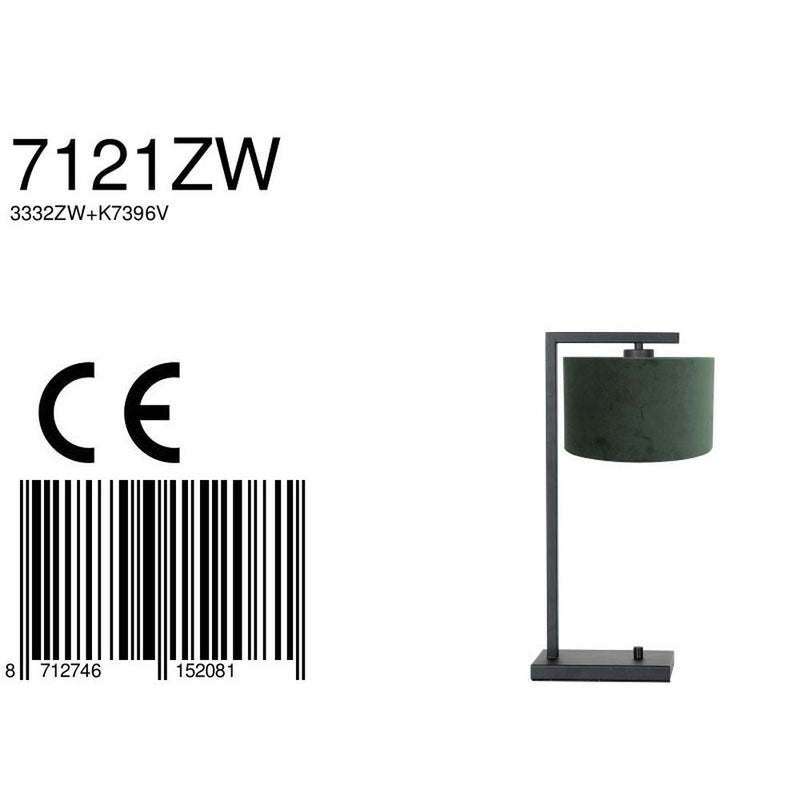 Table lamp Rod metal green E27