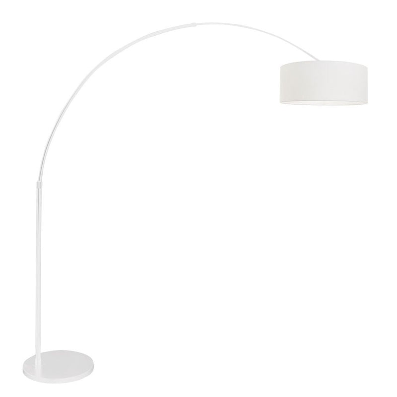 Floor lamp Sparkled light linen white E27