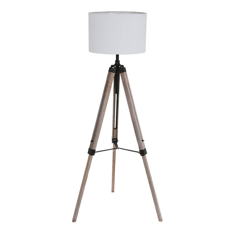 Floor lamp Triek linen white E27