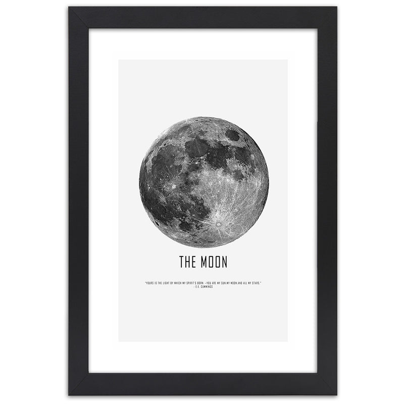 Picture in black frame, Moon