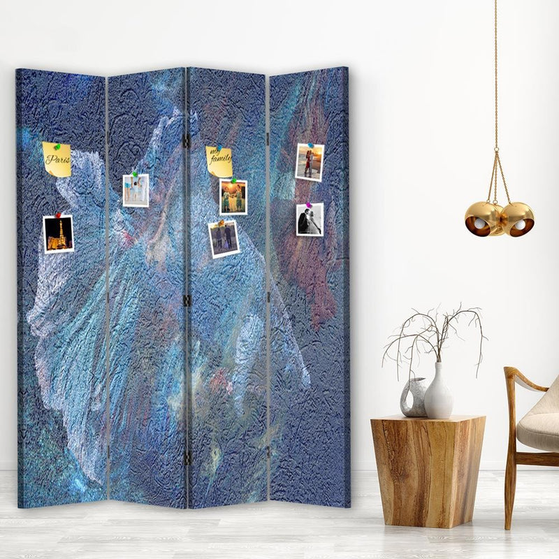 Room divider Double-sided PIN IT, Secret blue