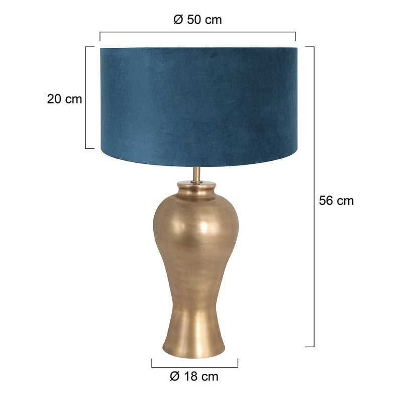 Table lamp Brass metal blue E27