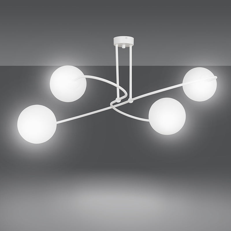 SELBI ceiling lamp 4L, D15 white, E14