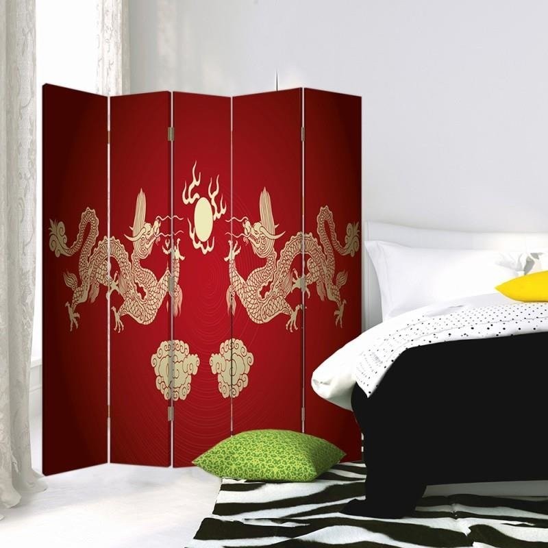 Room divider Double-sided, Red Dragons