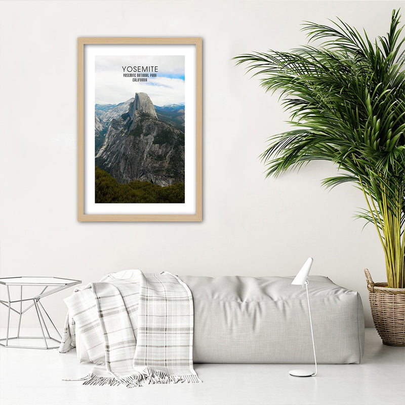 Picture in natural frame, Rock in yosemite national park