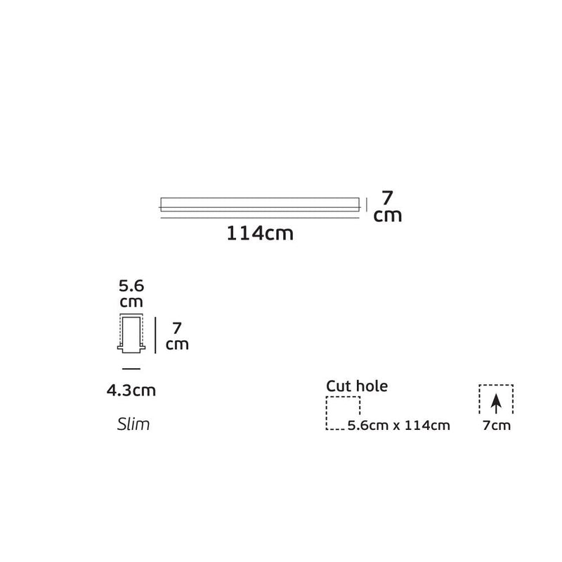 Linear suspension VK Leading Light (VK/04461/58/W) LED