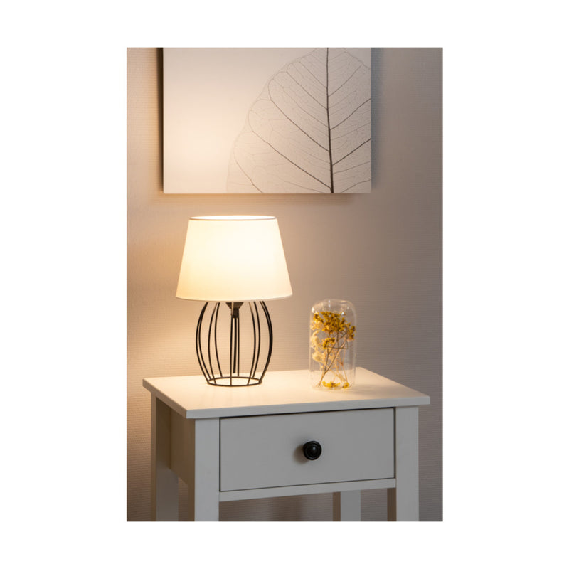 Merano Table Lamp 1xE27 Max.25W Black/Black PVC/White