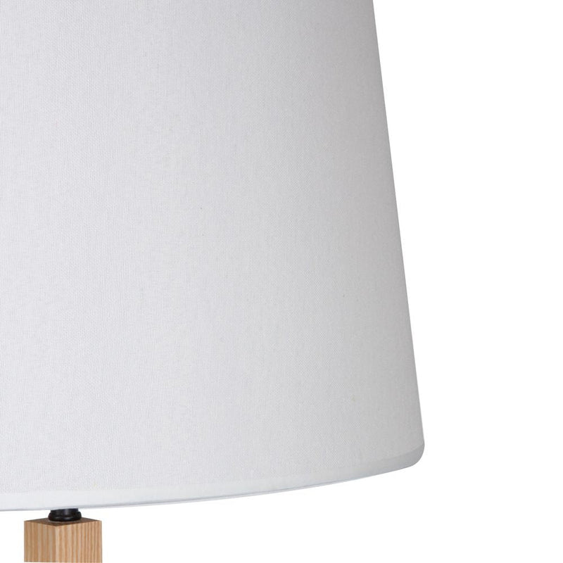 Floor lamp Sabi fabric light wood E27