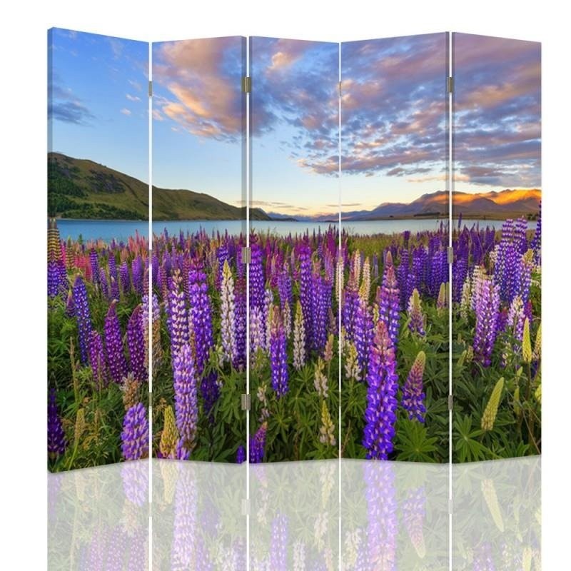 Room divider Double-sided, Boundlessness of a lavender field