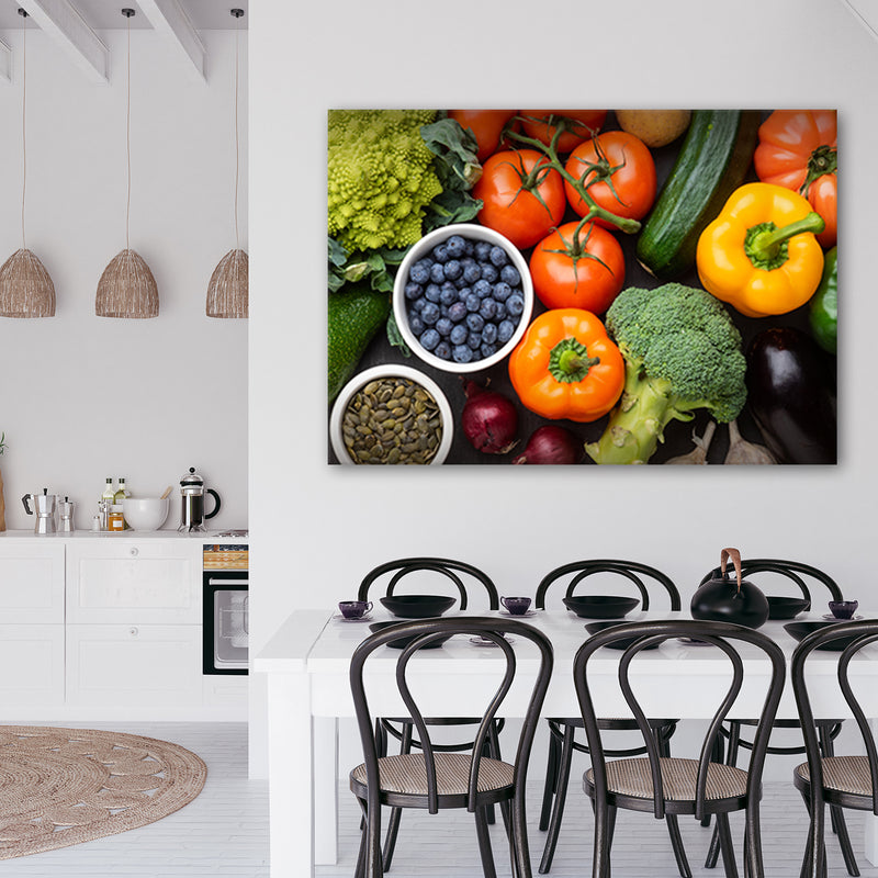Deco panel print, Fresh vegetables and fruits