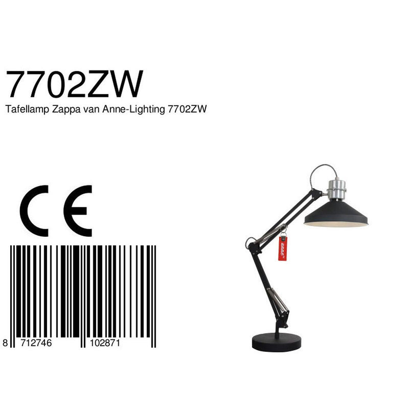 Table lamp Zappa metal transparent E27