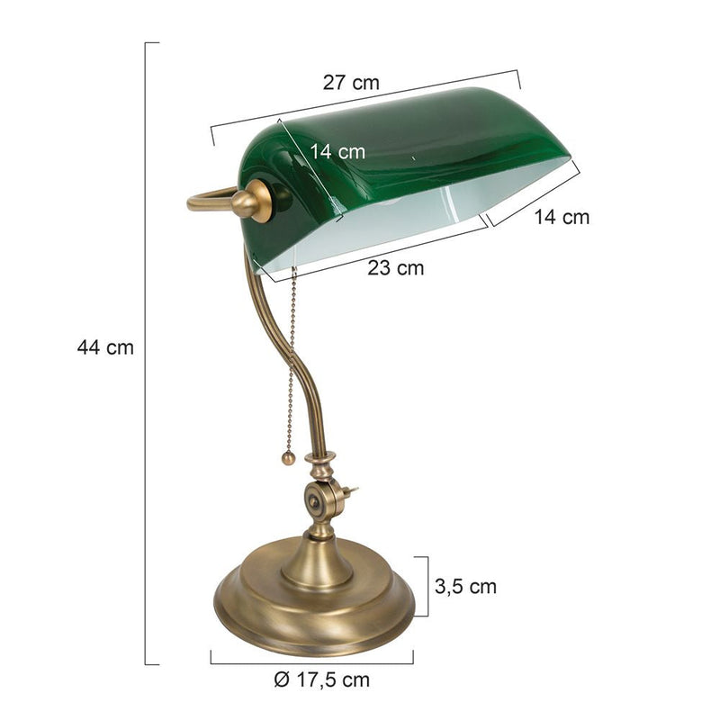 Table lamp Belana glass bronze E27