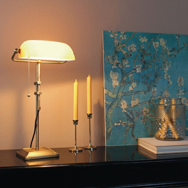 Table lamp Ancilla glass bronze E27