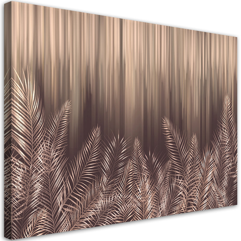 Canvas print, Exotic palm leaves 3D