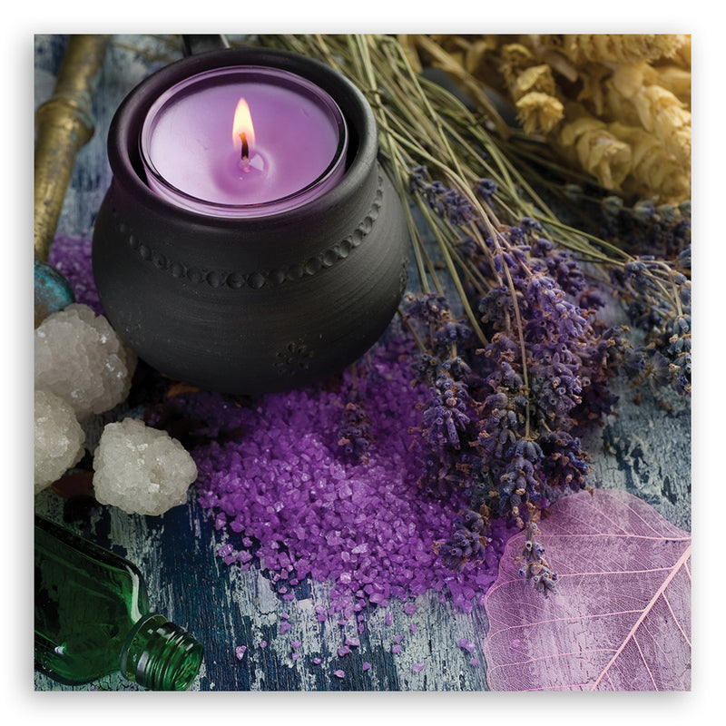 Canvas print, Zen Spa Candle Violet