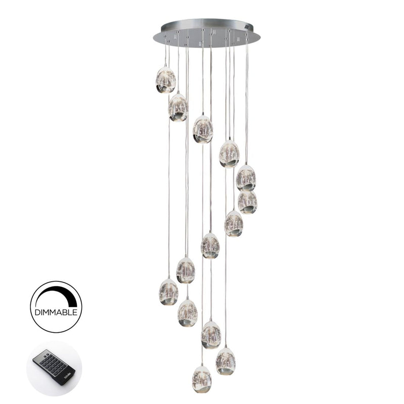 ROCIO led lamp, 14l, chrome, dimmable