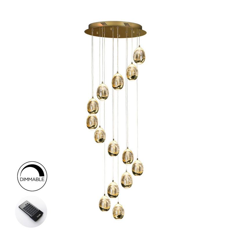 ROCIO led lamp, 14l, gold, dimmable