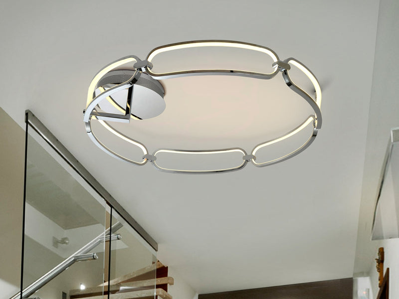 COLETTE led ceiling lamp d80, chrome