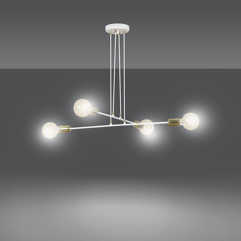 VESIO pendant lamp 4L, white, E27
