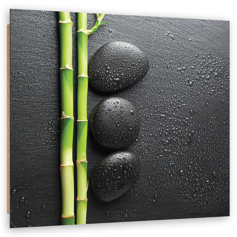 Deco panel print, Bamboo and zen stones
