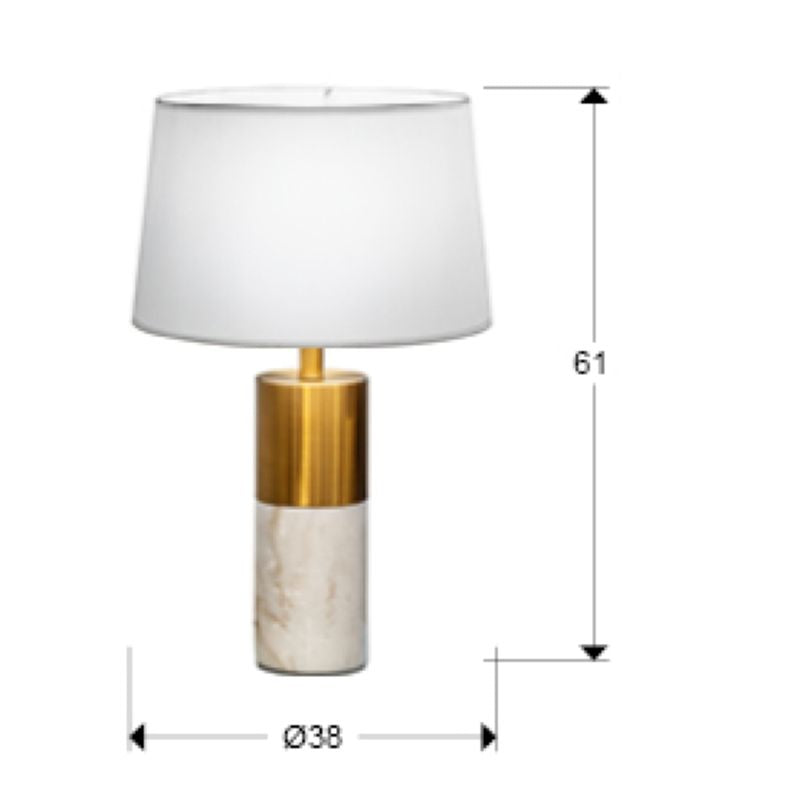 LUCIAN table lamp 1l, white marble
