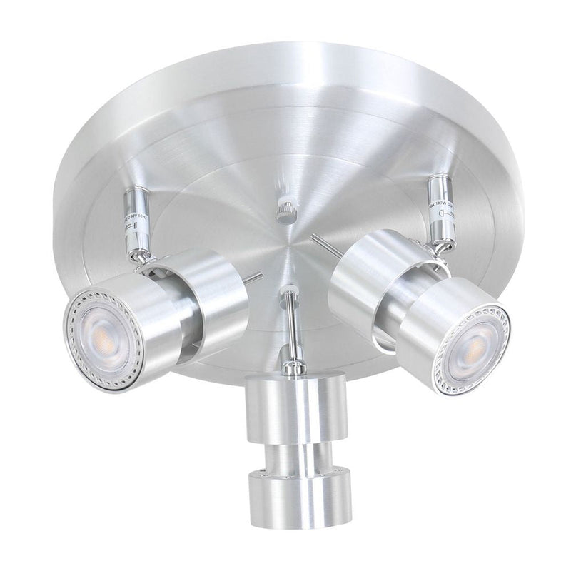 Flush mount Natasja LED metal steel GU10 3 lamps