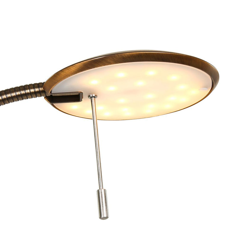 Lámpara de pie Zenith LED plástico bronce LED