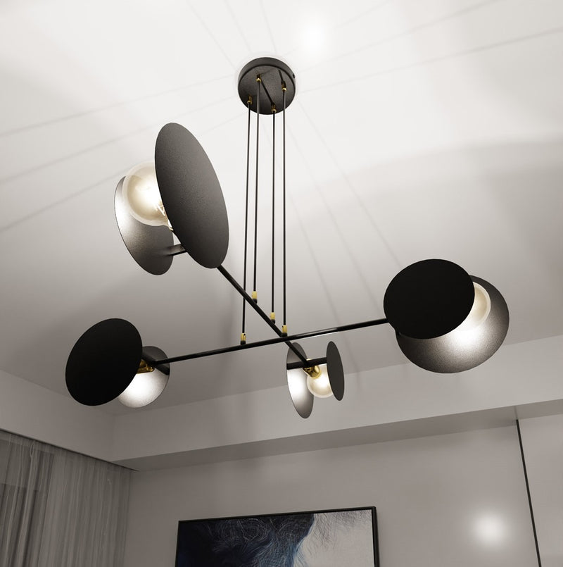 IDEA pendant lamp 4L, black, E27