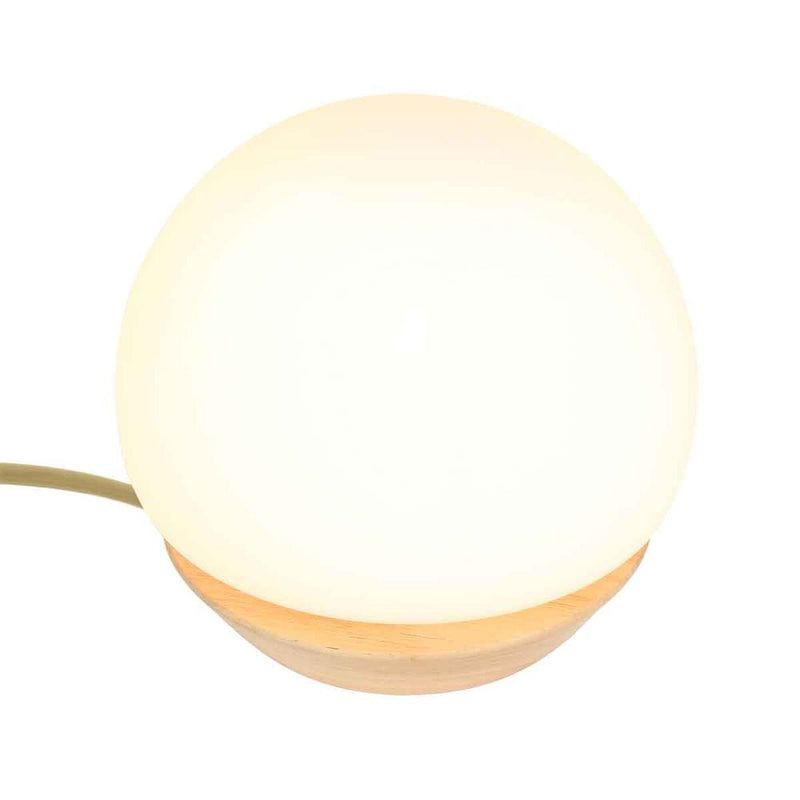 Table lamp Ancilla glass light wood G9
