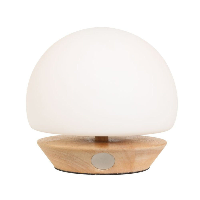 Table lamp Ancilla glass light wood G9