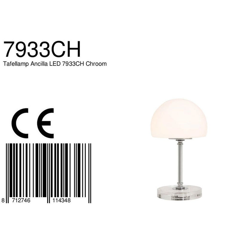 Table lamp Ancilla glass chrome G9