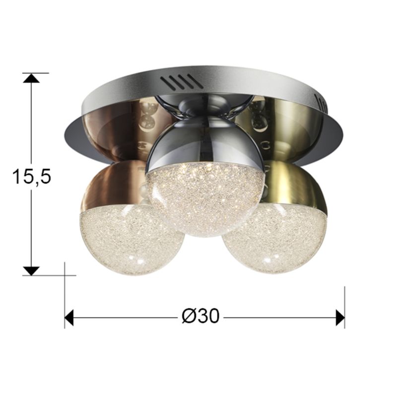 SPHERE dimmable led ceiling lamp d30