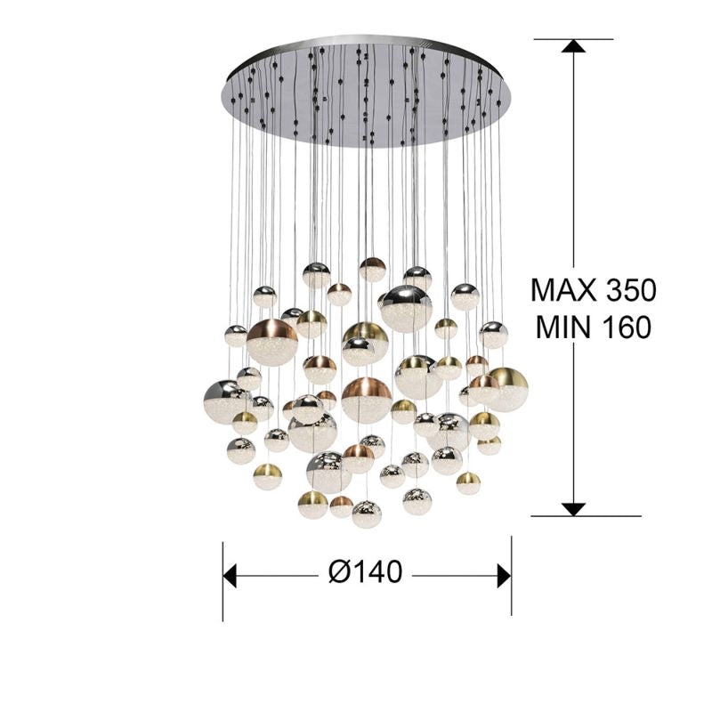 SPHERE lamp d140, 55l dimmable