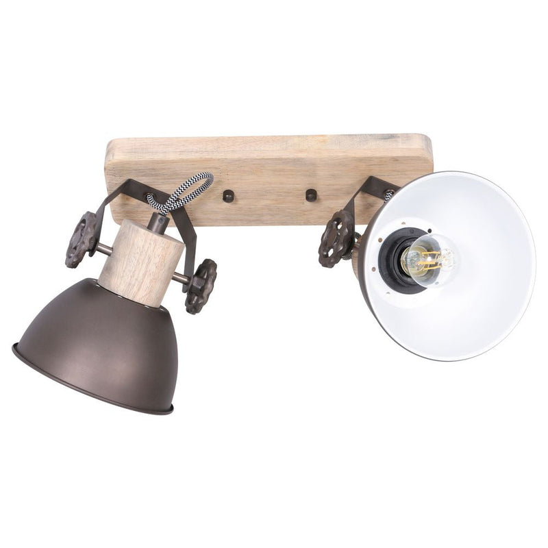 Spotlight Gearwood metal anthracite E27 2 lamps