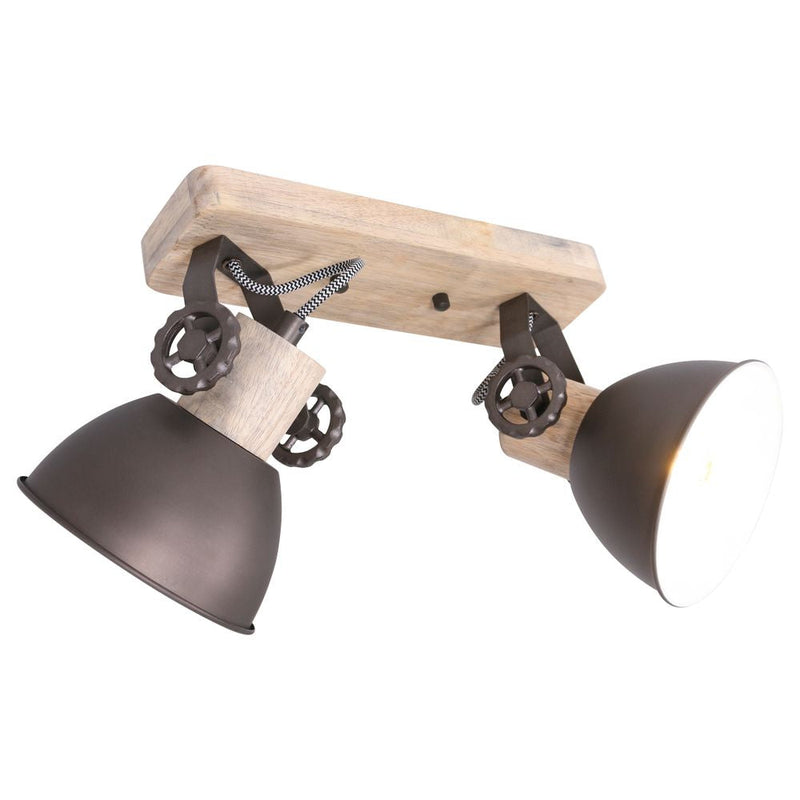 Spotlight Gearwood metal anthracite E27 2 lamps
