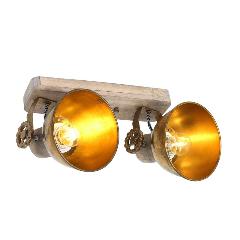 Spotlight Gearwood metal bronze E27 2 lamps