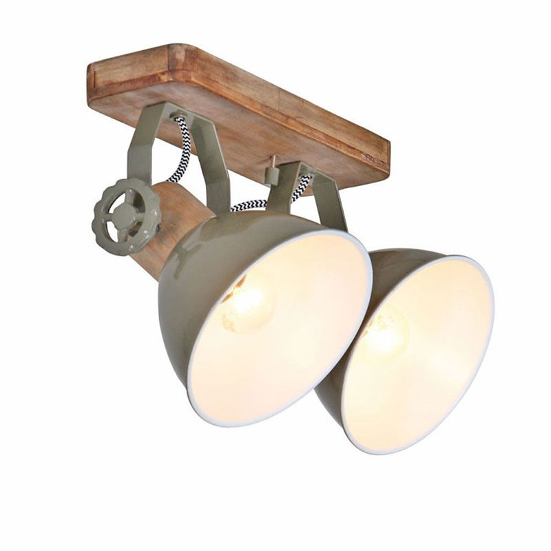 Spotlight Gearwood metal green E27 2 lamps