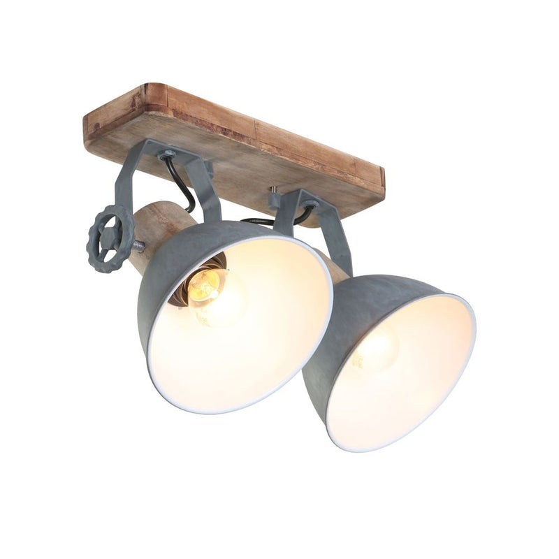 Spotlight Gearwood metal grey E27 2 lamps