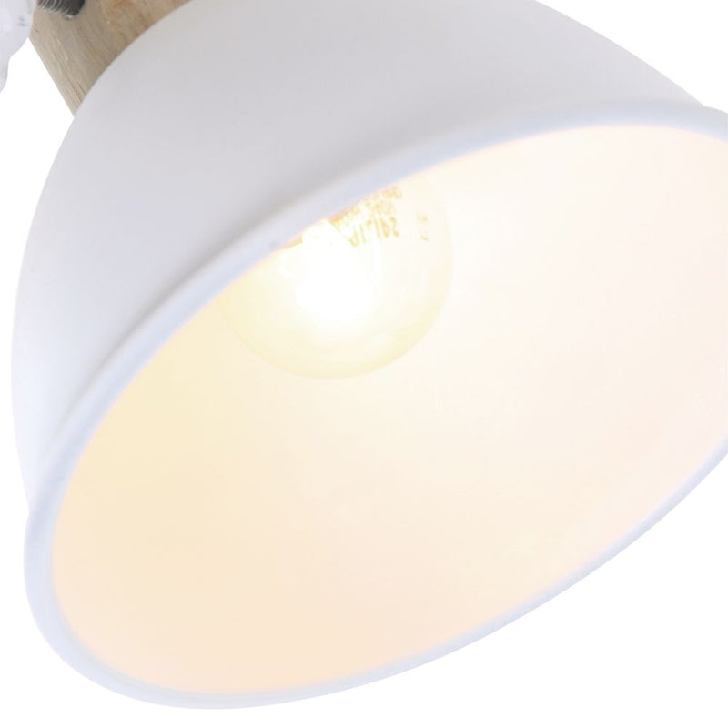 Spotlight Gearwood metal light wood E27 2 lamps