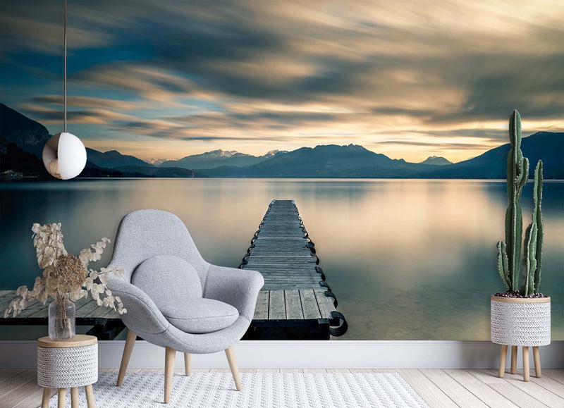 Wallpaper, Wooden deck overlooking the lake