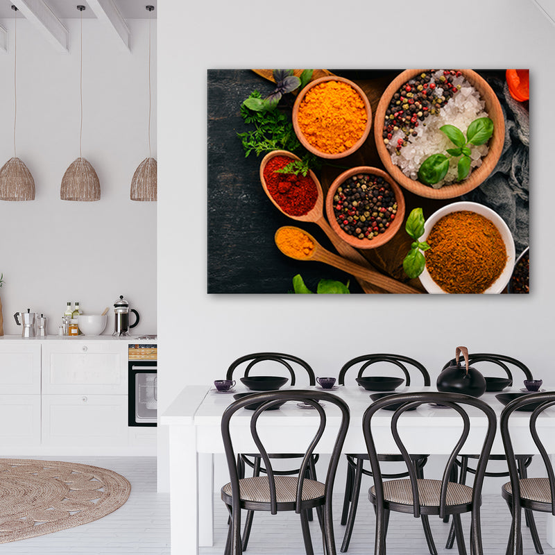 Canvas print, Aromatic Spices Kitchen Food