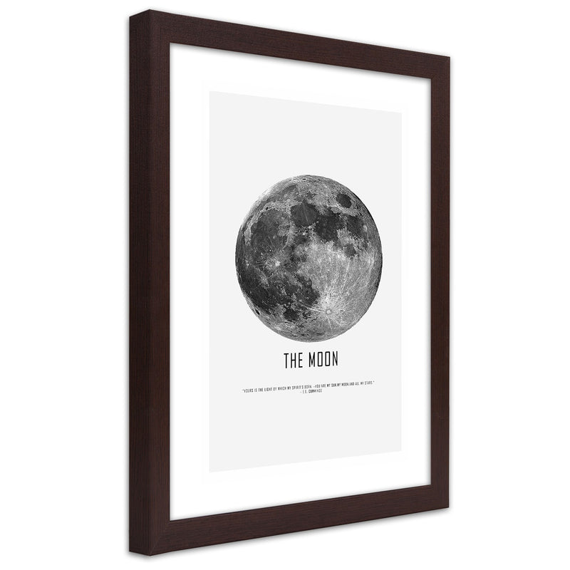 Picture in brown frame, Moon