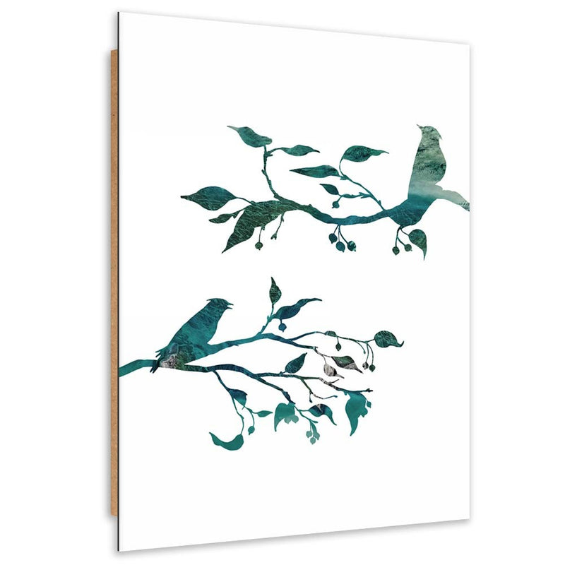 Deco panel print, Birds on branches