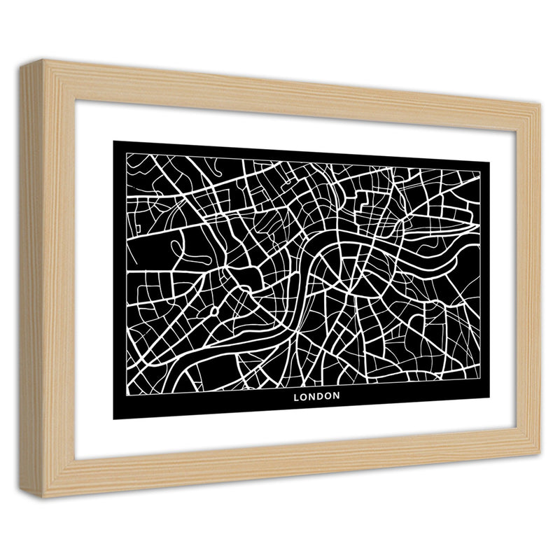 Picture in natural frame, City plan london