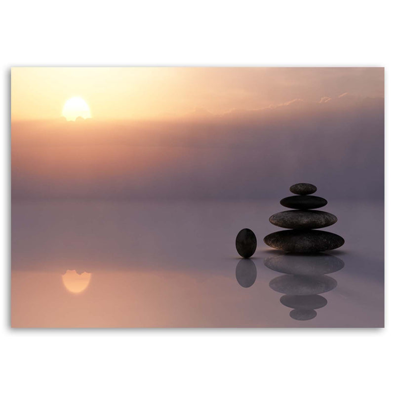 Canvas print, Zen stones by the sea