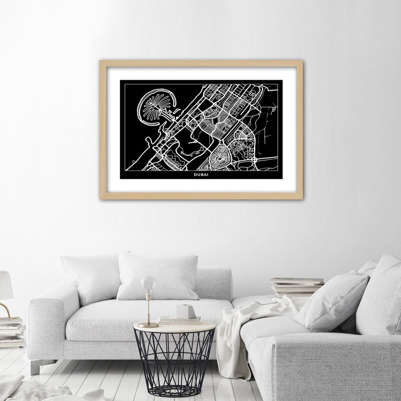 Picture in natural frame, City plan dubai