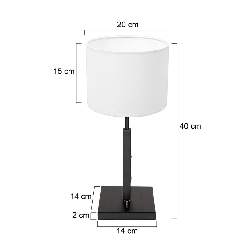 Table lamp Rod metal white E27