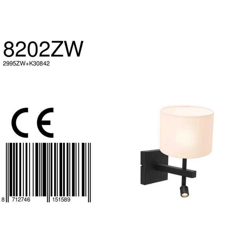 Wall sconce Rod metal white LED / E27 2 lamps