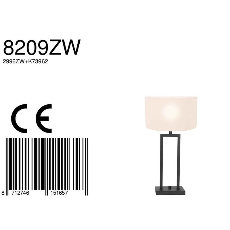 Table lamp Rod metal white E27