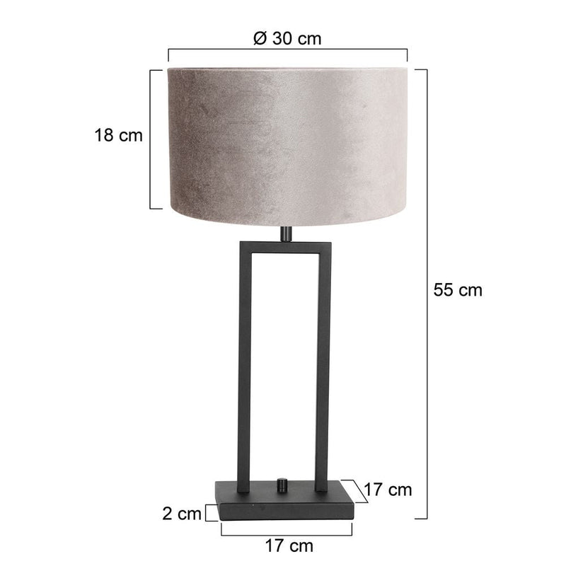 Table lamp Rod metal silver E27